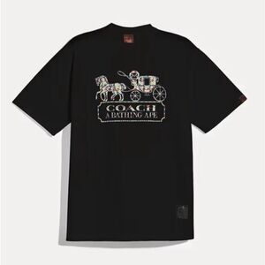 Coach x Bape Black Baby Milo in Carriage Tee Shirt size Small